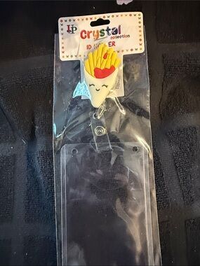 Yellow French Fry Badge Reel ID Holder